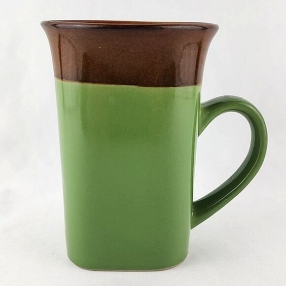 Royal Norfolk 5 Tall Mugs Quality Collectible Stoneware Green Brown - Picture 2 of 12